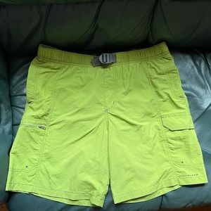Columbia Light Green Cargo Shorts Outdoor Men’s Medium